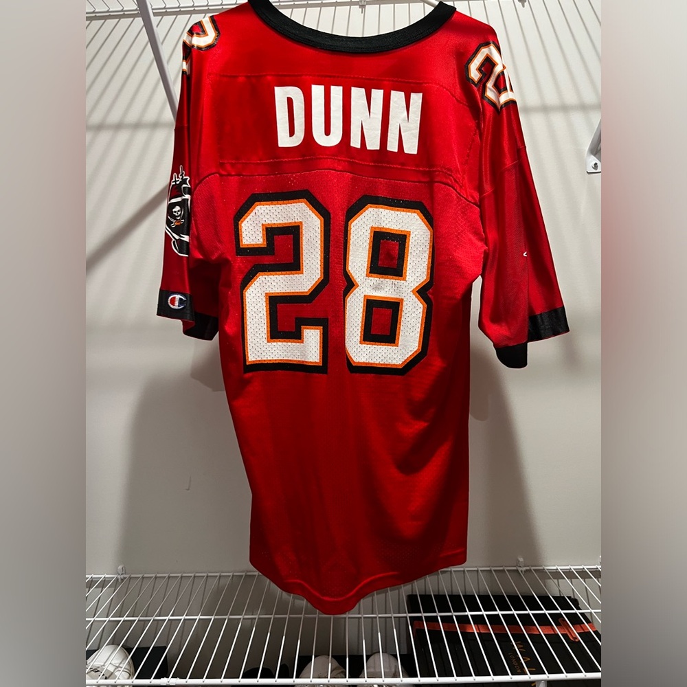 NFL Warrick Dunn Jersey black and red Tampa bay buccaneers vintage champion